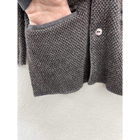 Joan Vass Womens Cardigan Size 1 Brown Button Up Long Sleeve Pockets - Picture 3 of 11